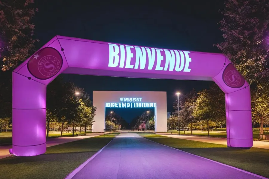 Aufblasbarer Leuchtbogen mit RGB-Beleuchtung von MAIN-ZELT