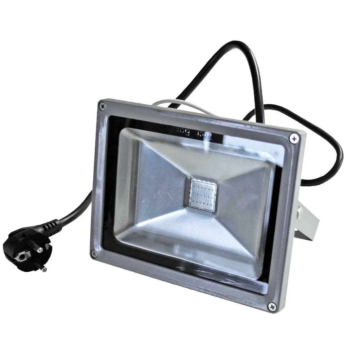 LED-Strahler mit Netzkabel und Stecker, freigestellt